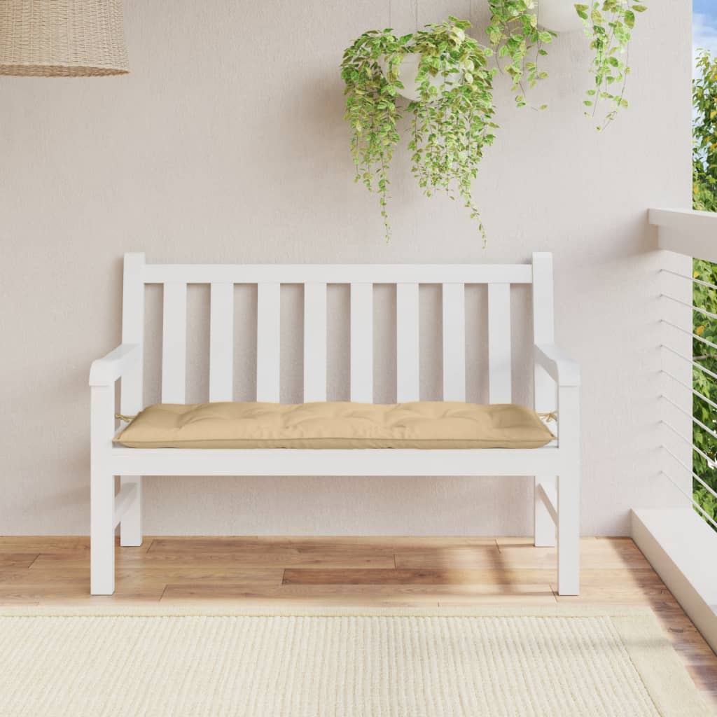 Jastuk za vrtnu klupu prošarano bež 120 x 50 x 7 cm od tkanine