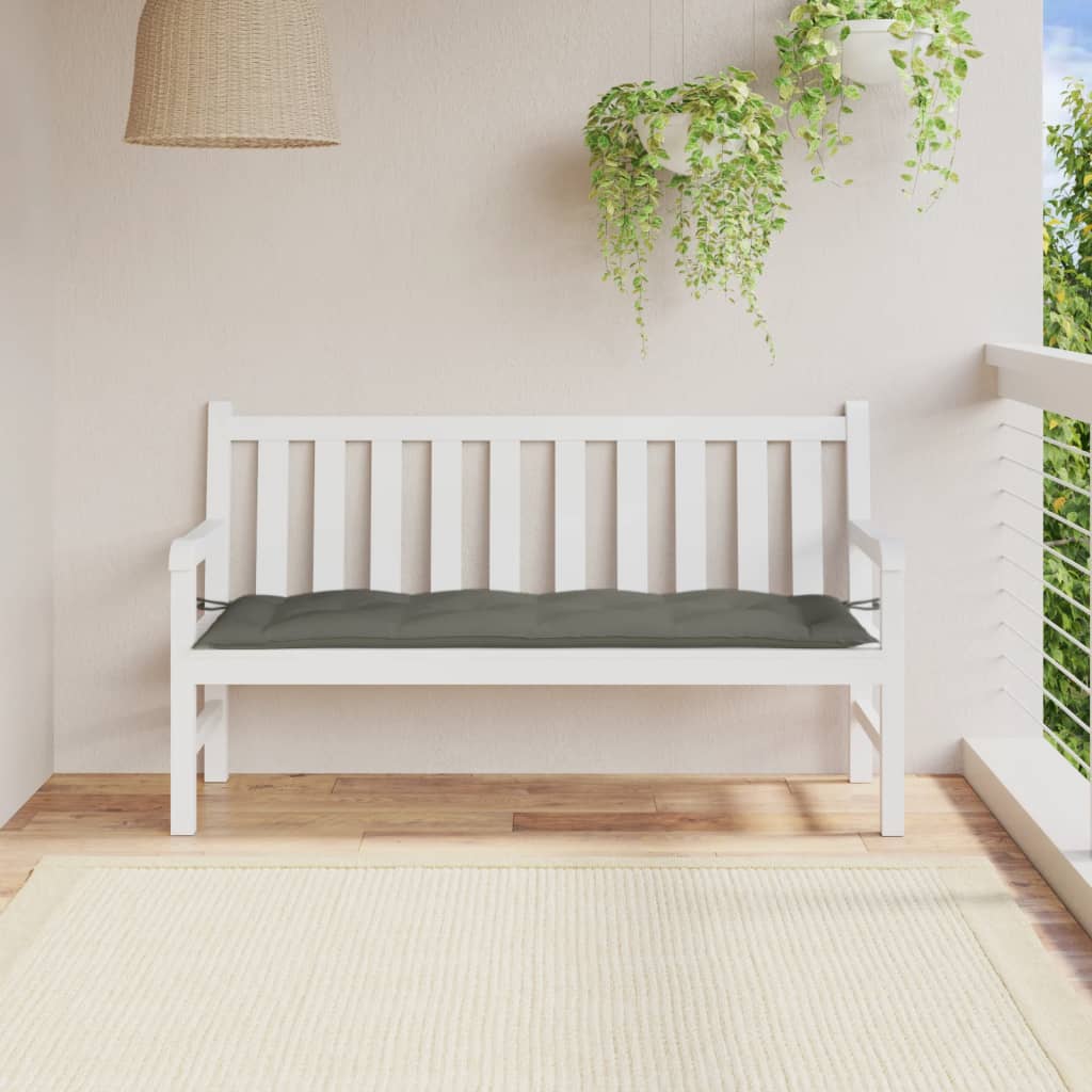 Jastuk za vrtnu klupu prošarano tamnosivi 150x50x7 cm tkanine