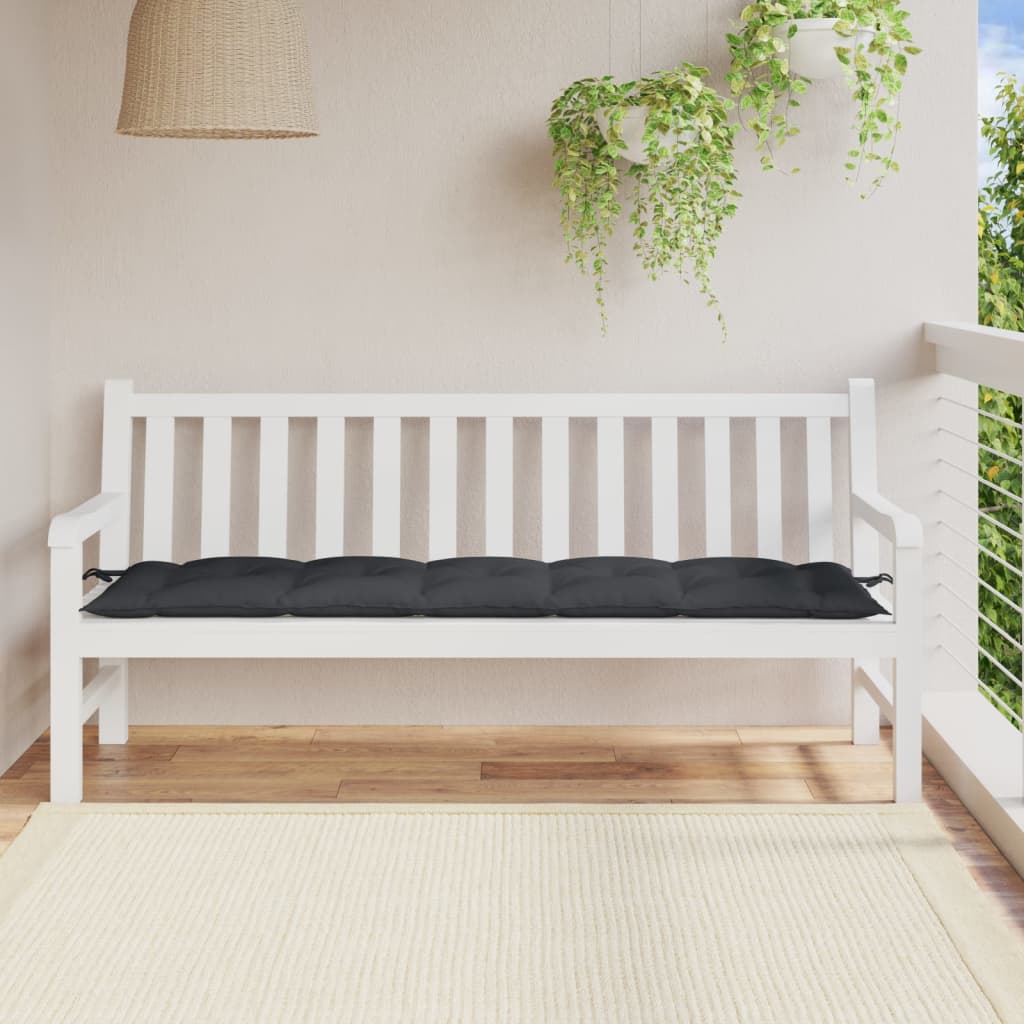 Jastuk za vrtnu klupu prošarano antracit 180x50x7 cm tkanina