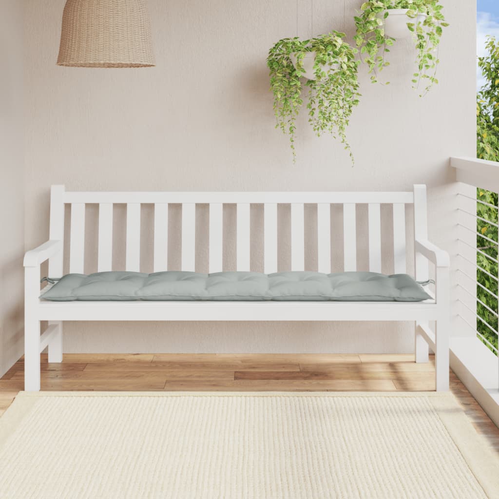 Jastuk za vrtnu klupu prošarano svjetlosivi 180x50x7 cm tkanine