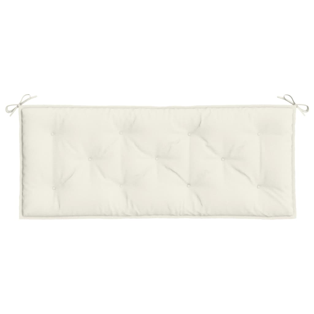 Jastuci za vrtnu klupu 2 kom prošarano krem 120x50x7 cm tkanina