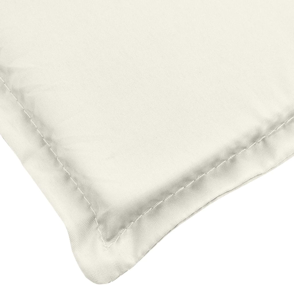 Jastuci za vrtnu klupu 2 kom prošarano krem 150x50x7 cm tkanina