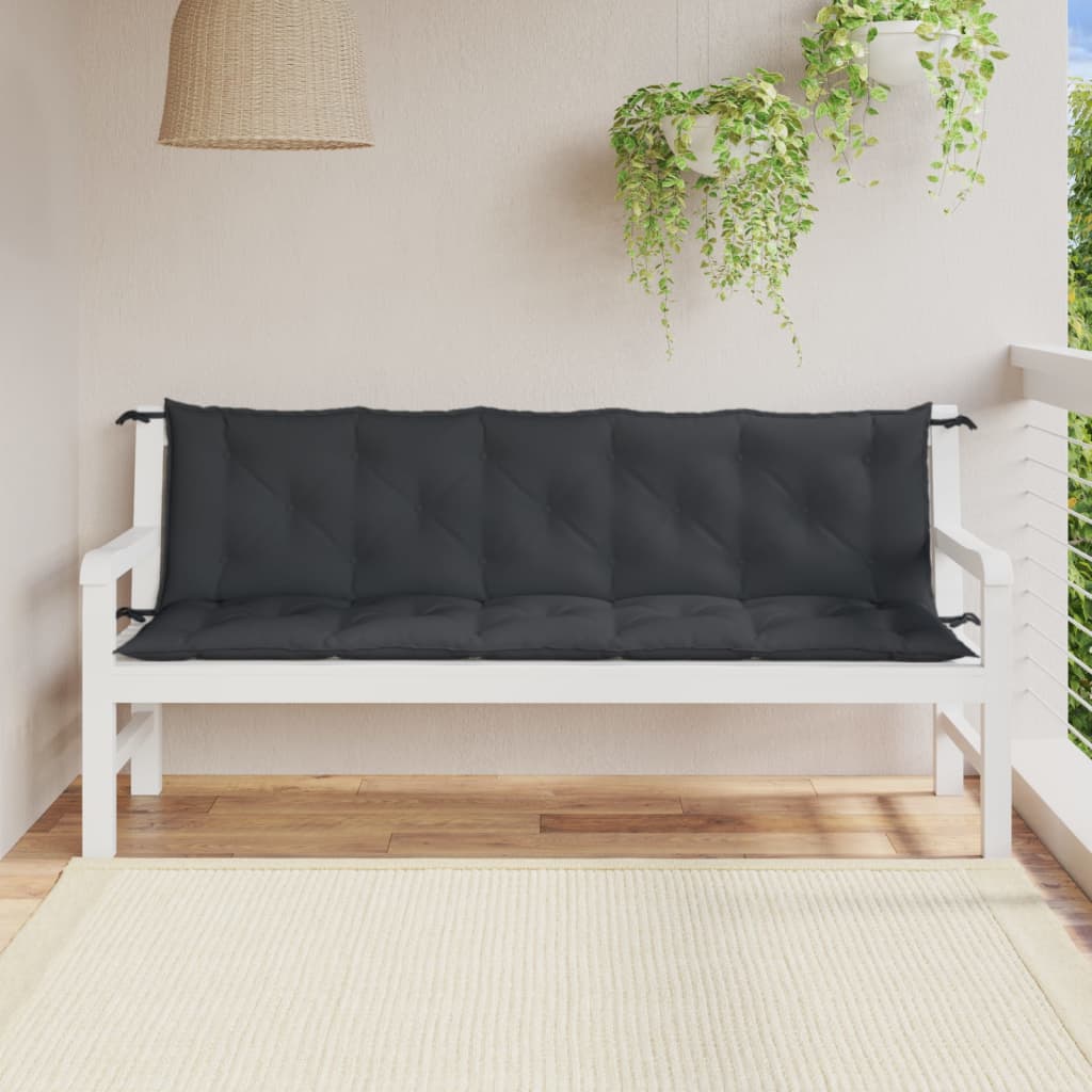 Jastuci za vrtnu klupu 2 kom antracit 180x50x7 cm tkanina