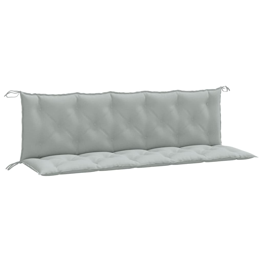 Jastuci za vrtnu klupu 2 kom svjetlosivi 180x50x7 cm tkanine