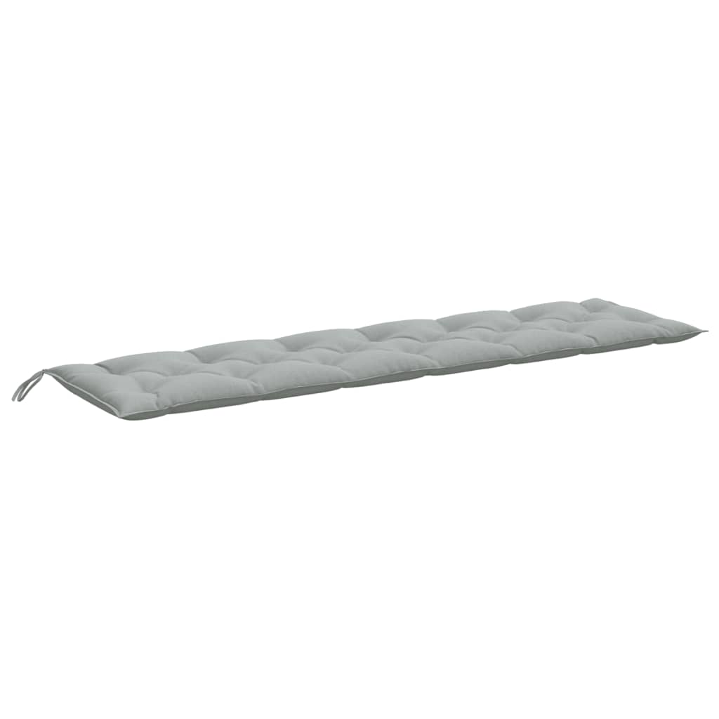 Jastuci za vrtnu klupu 2 kom svjetlosivi 200x50x7 cm tkanine