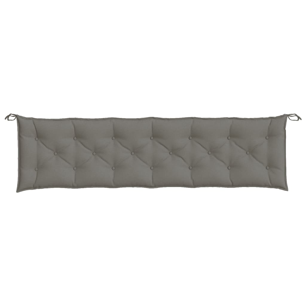 Jastuci za vrtnu klupu 2 kom tamnosivi 200x50x7 cm tkanine