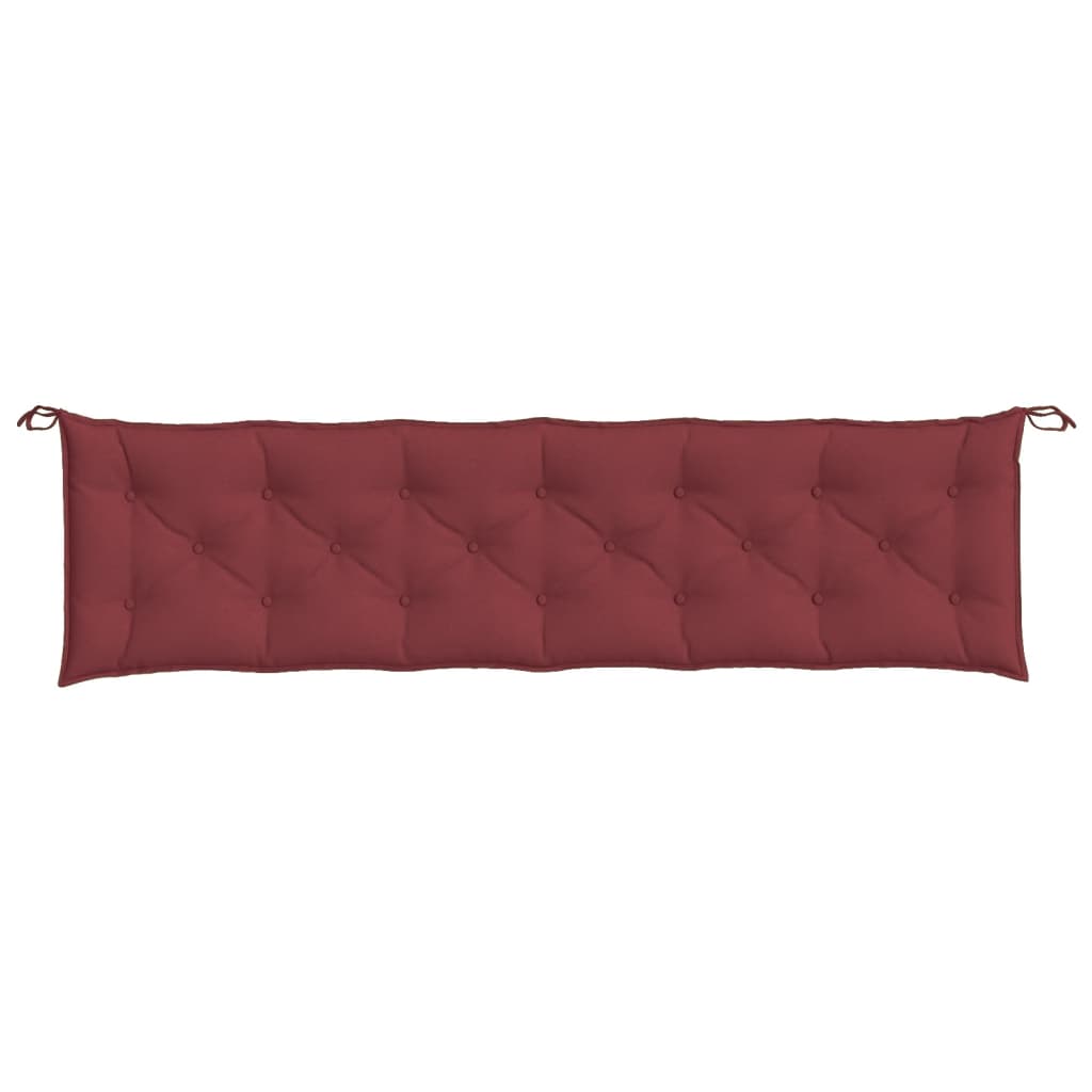 Jastuci za vrtnu klupu 2 kom Crvena vina 200x50x7 cm tkanine