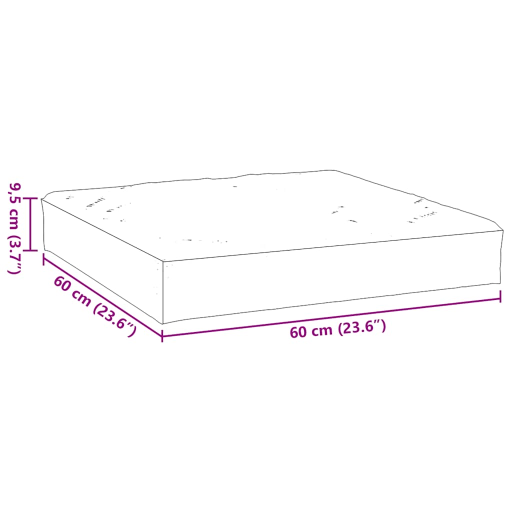 Jastuk za palete prošarani bež 60x60x9,5 cm od tkanine