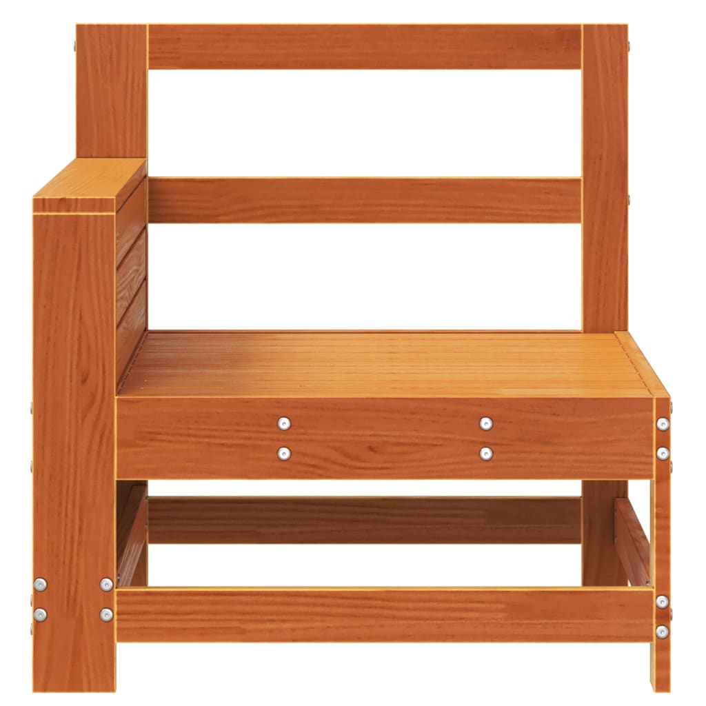 Vrtna sofa s naslonom za ruke smeđa 69x62x70,5 cm od borovine