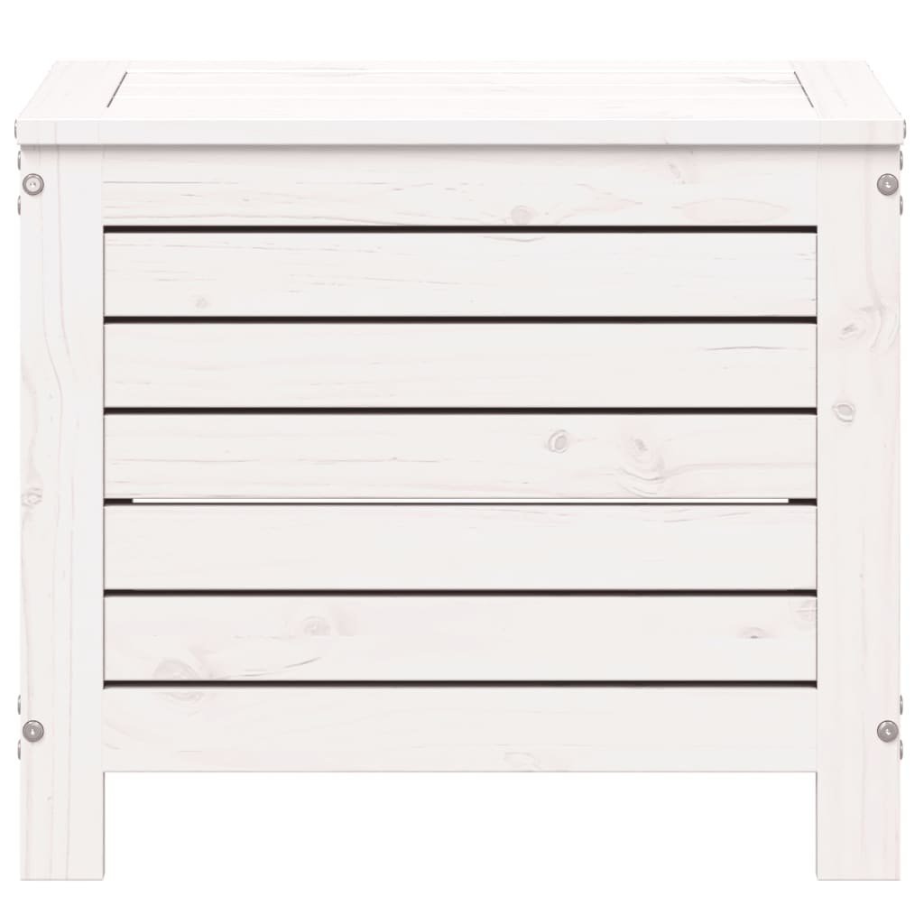 Vrtni tabure bijeli 62 x 31,5 x 52 cm od masivne borovine