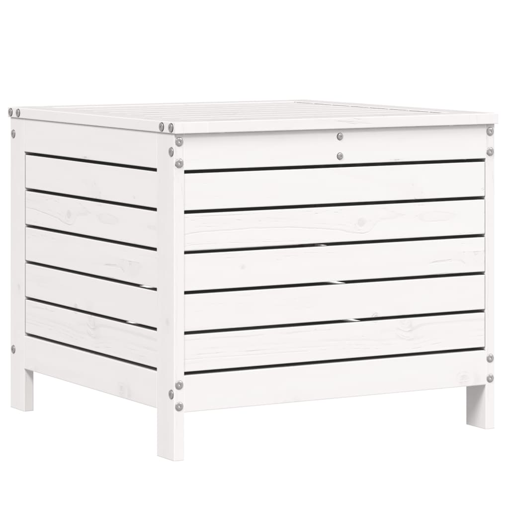 Vrtni tabure bijeli 62 x 63,5 x 53,5 cm od masivne borovine