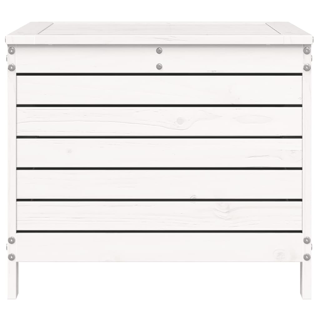 Vrtni tabure bijeli 62 x 63,5 x 53,5 cm od masivne borovine