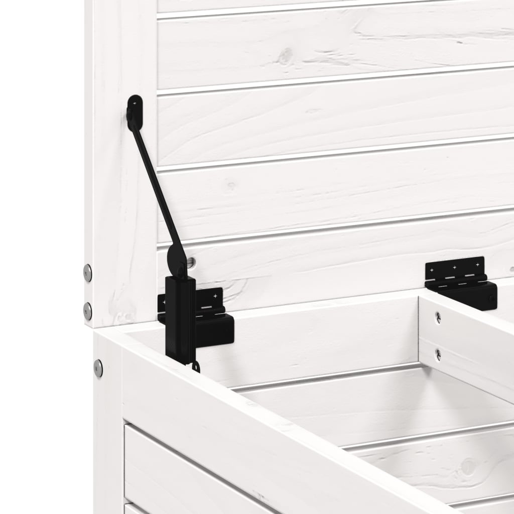 Vrtni tabure bijeli 62 x 63,5 x 53,5 cm od masivne borovine