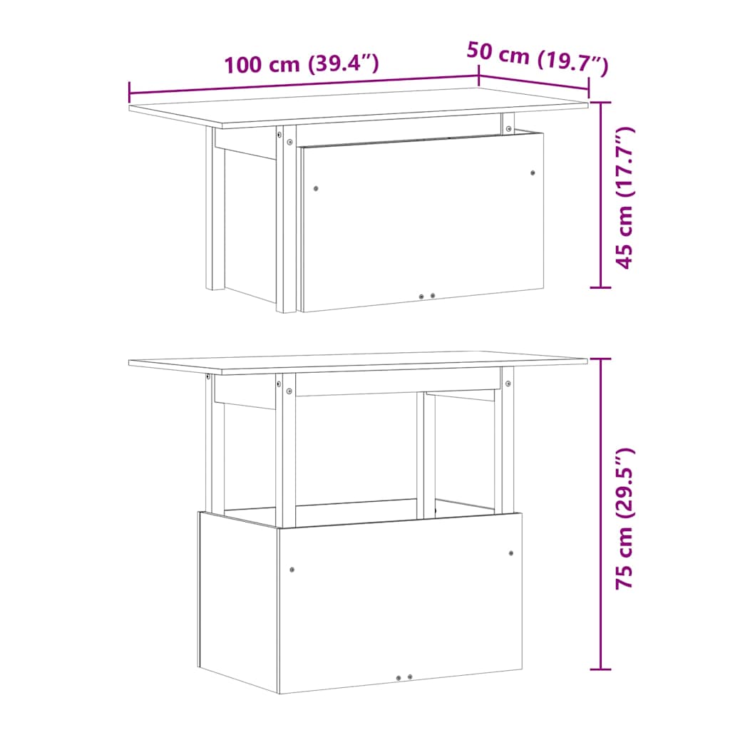 Vrtni stol 100 x 50 x 75 cm od impregnirane borovine