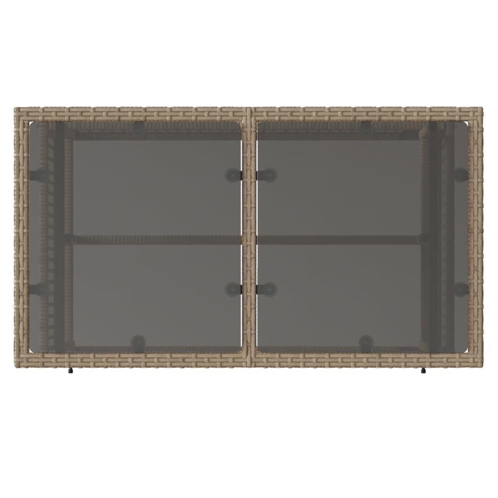 4-dijelni set vrtnih sofa s jastucima bež od poliratana staklo