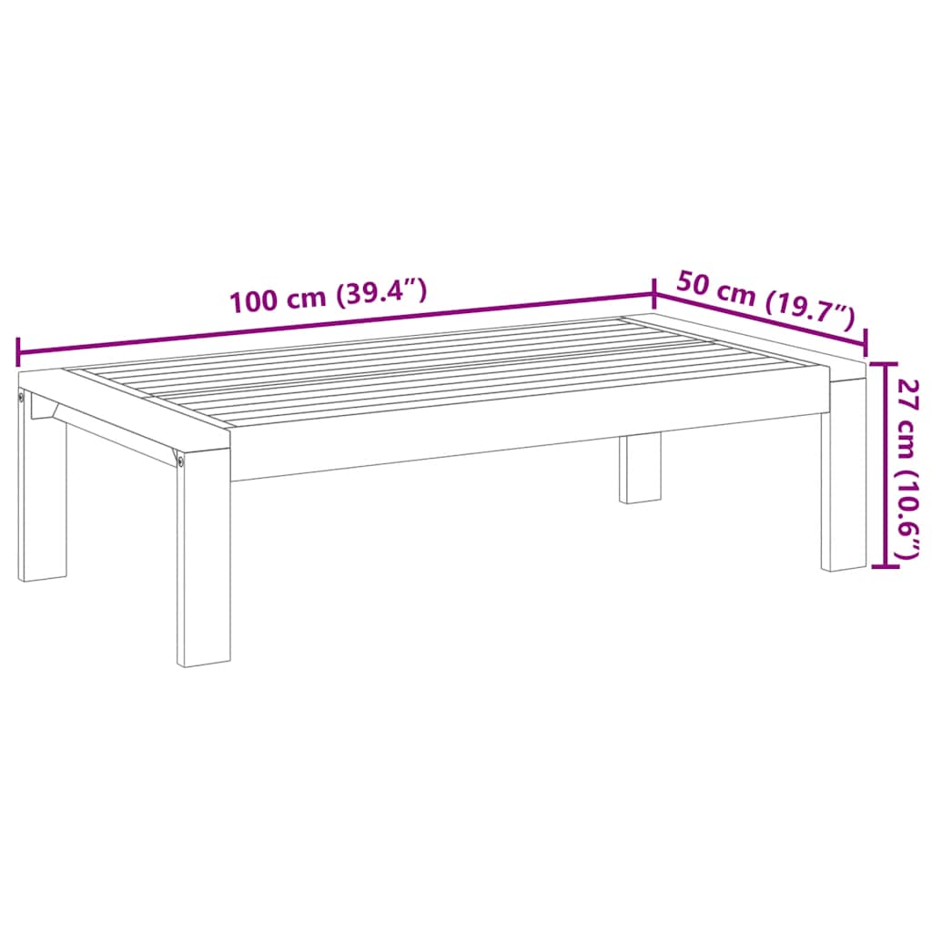 Vrtni stol 100 x 50 x 27 cm od masivnog bagremovog drva