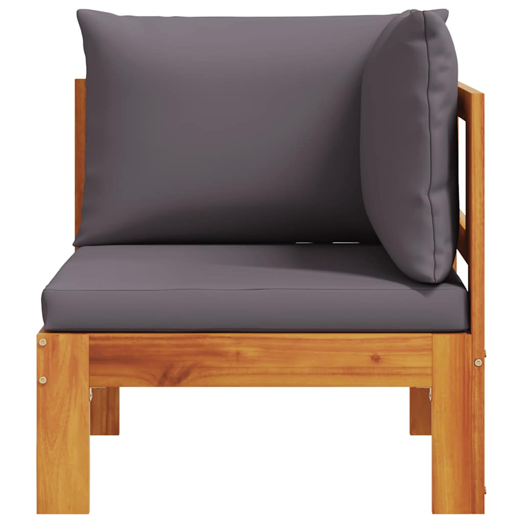 Kutna vrtna sofa s jastucima od masivnog drva bagrema