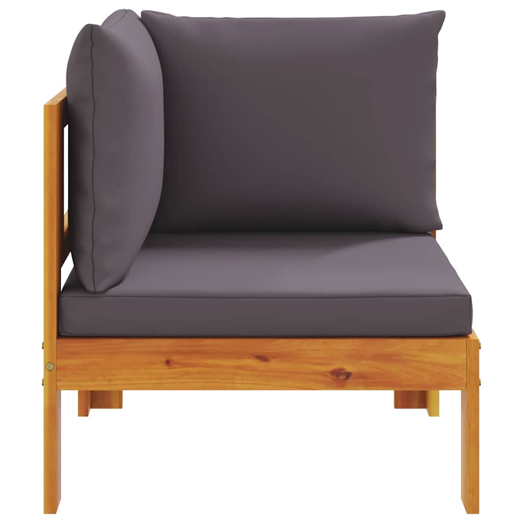 Kutna vrtna sofa s jastucima od masivnog drva bagrema