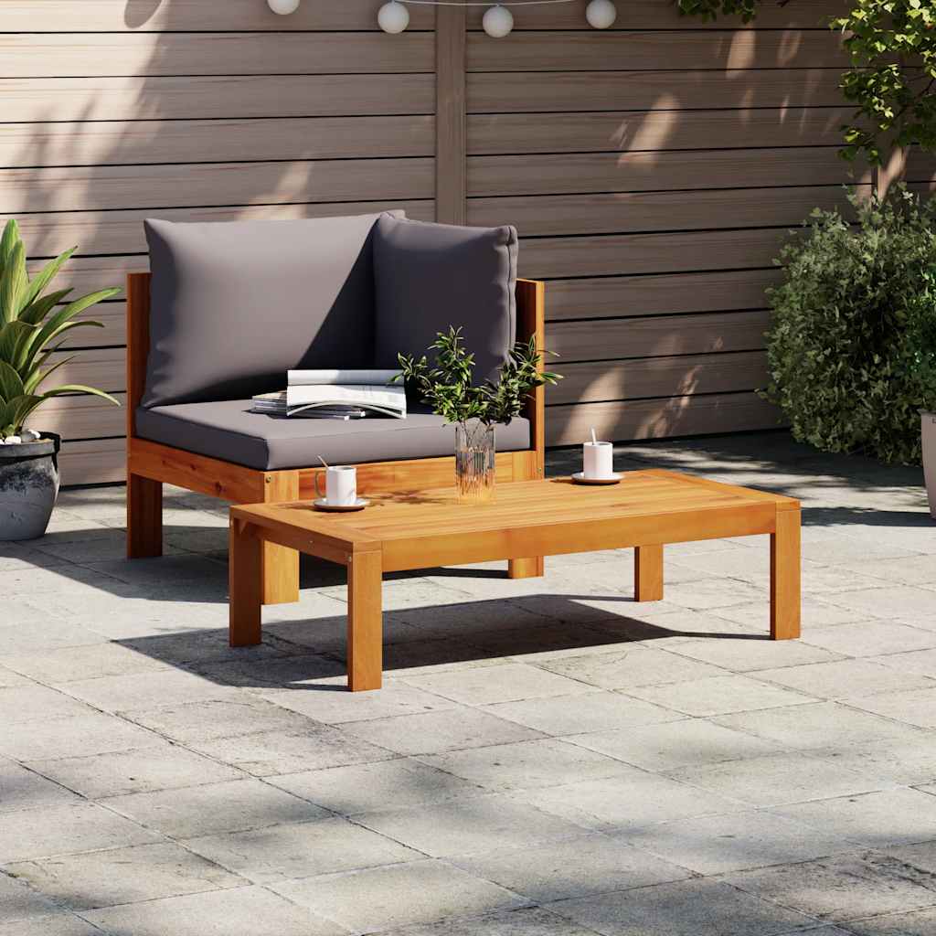 2-dijelni set vrtnih sofa s jastucima masivno bagremovo drvo