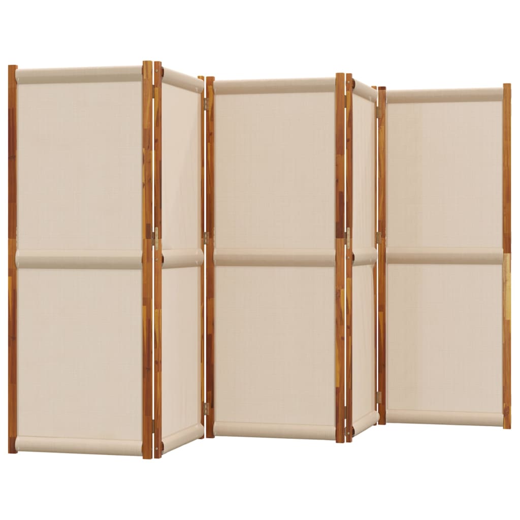 Sobna pregrada s 5 panela smeđesiva 350 x 180 cm