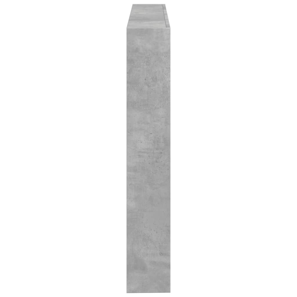 Ormarić za uzglavlje LED svjetlima boja betona 140x17x102 cm