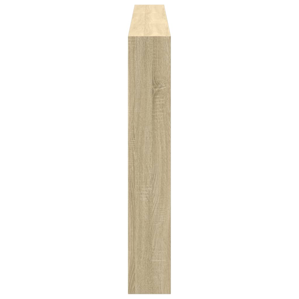 Ormarić za uzglavlje s LED svjetlima boja hrasta 200x17x102 cm