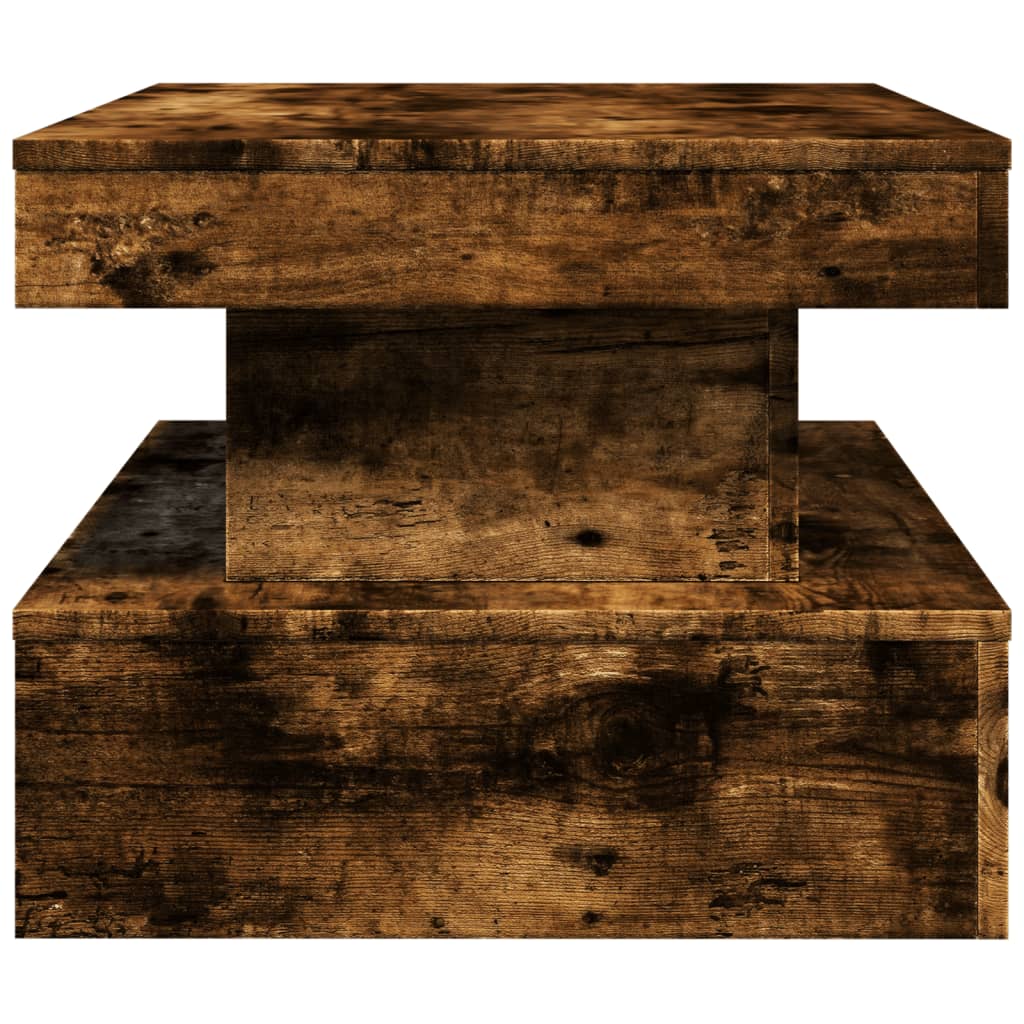 Stolić za kavu s LED svjetlima boja hrasta 90 x 50 x 40 cm