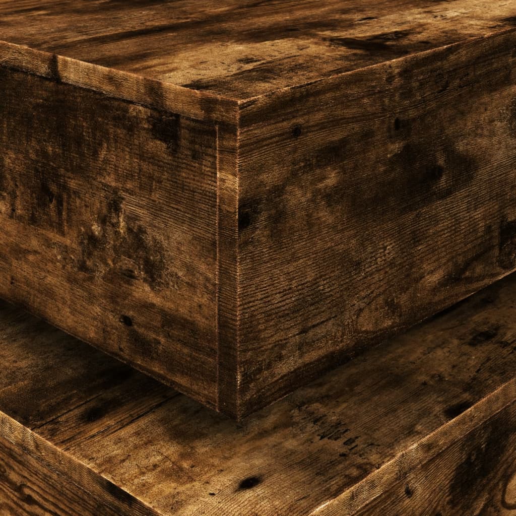 Stolić za kavu s LED svjetlima boja hrasta 90 x 50 x 40 cm