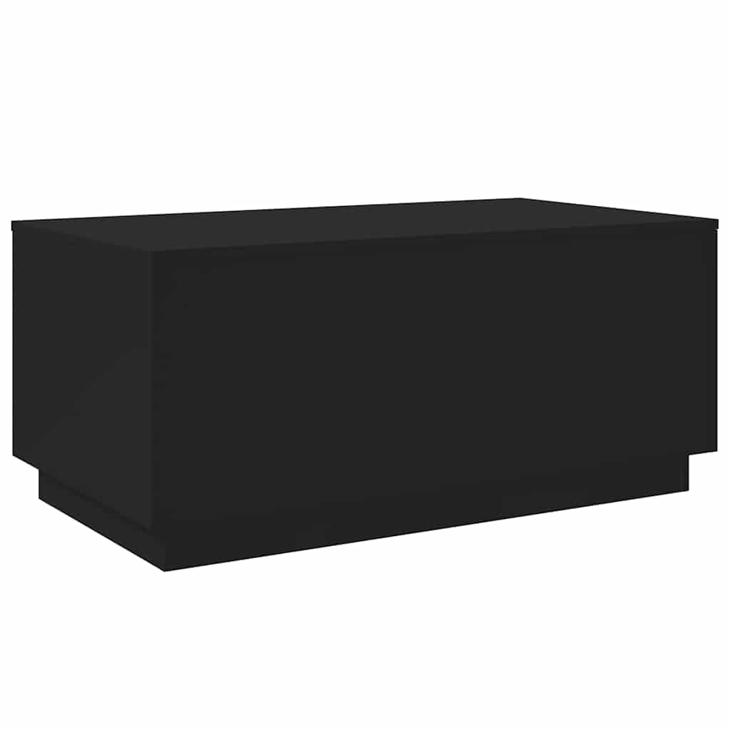 Stolić za kavu s LED svjetlima crni 90 x 50 x 40 cm