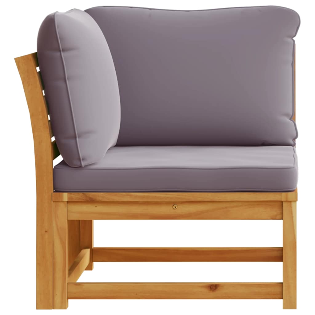 Kutna vrtna sofa s jastucima 73x73x65 cm masivno drvo bagrema