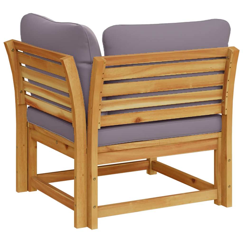 Kutna vrtna sofa s jastucima 73x73x65 cm masivno drvo bagrema