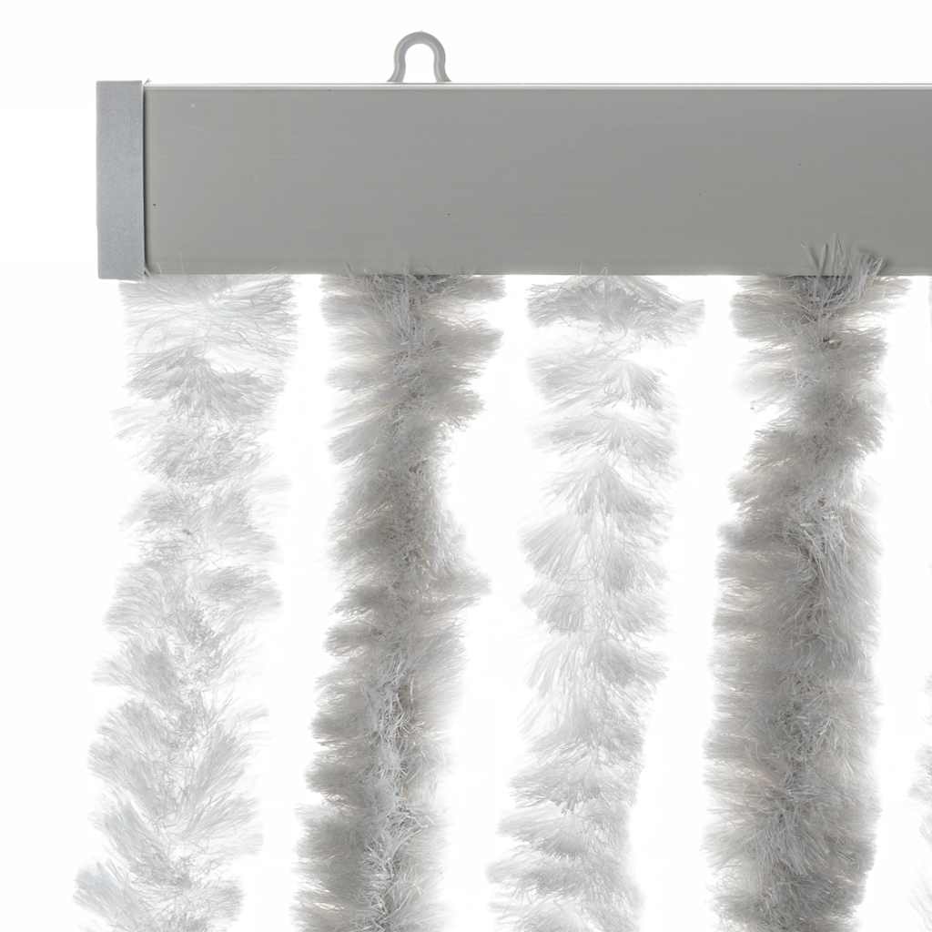 Zastor protiv muha svjetlosivi i bijeli 56x200 cm od šenila
