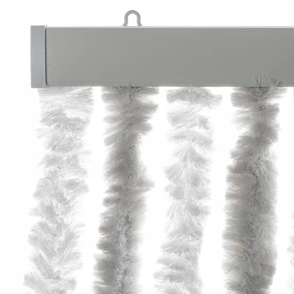 Zastor protiv muha svjetlosivi i bijeli 100 x 230 cm od šenila