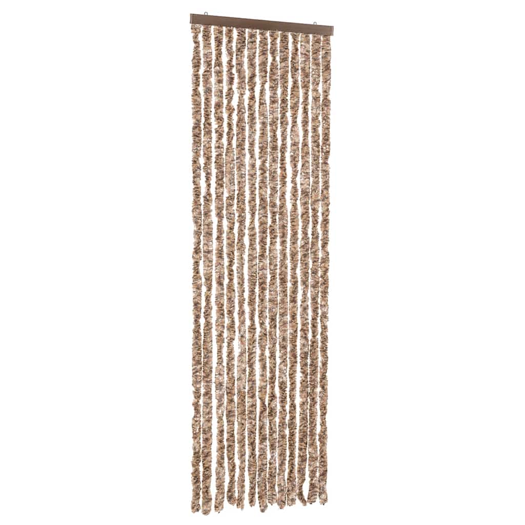 Zastor protiv muha bež-tamnosmeđi 56x185 cm od šenila