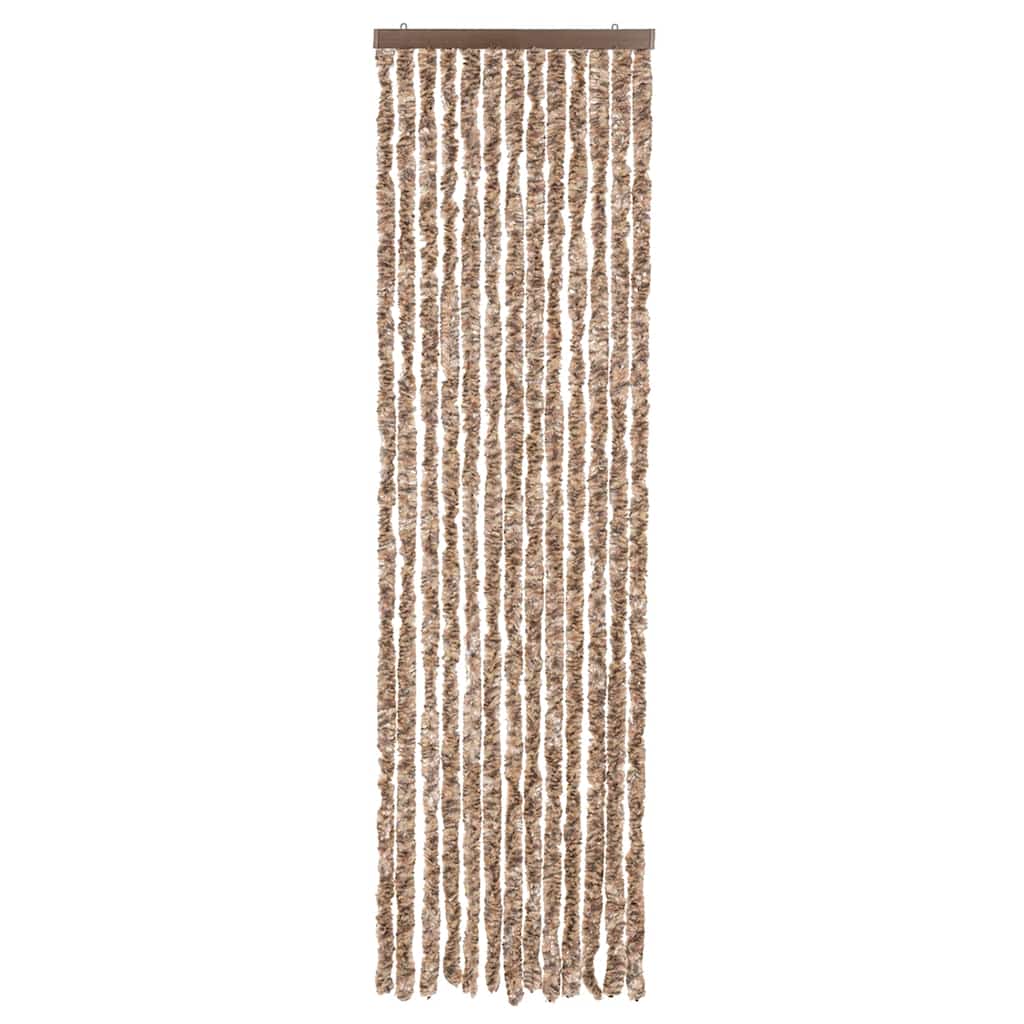 Zastor protiv muha bež i tamnosmeđa 56 x 200 cm od šenila