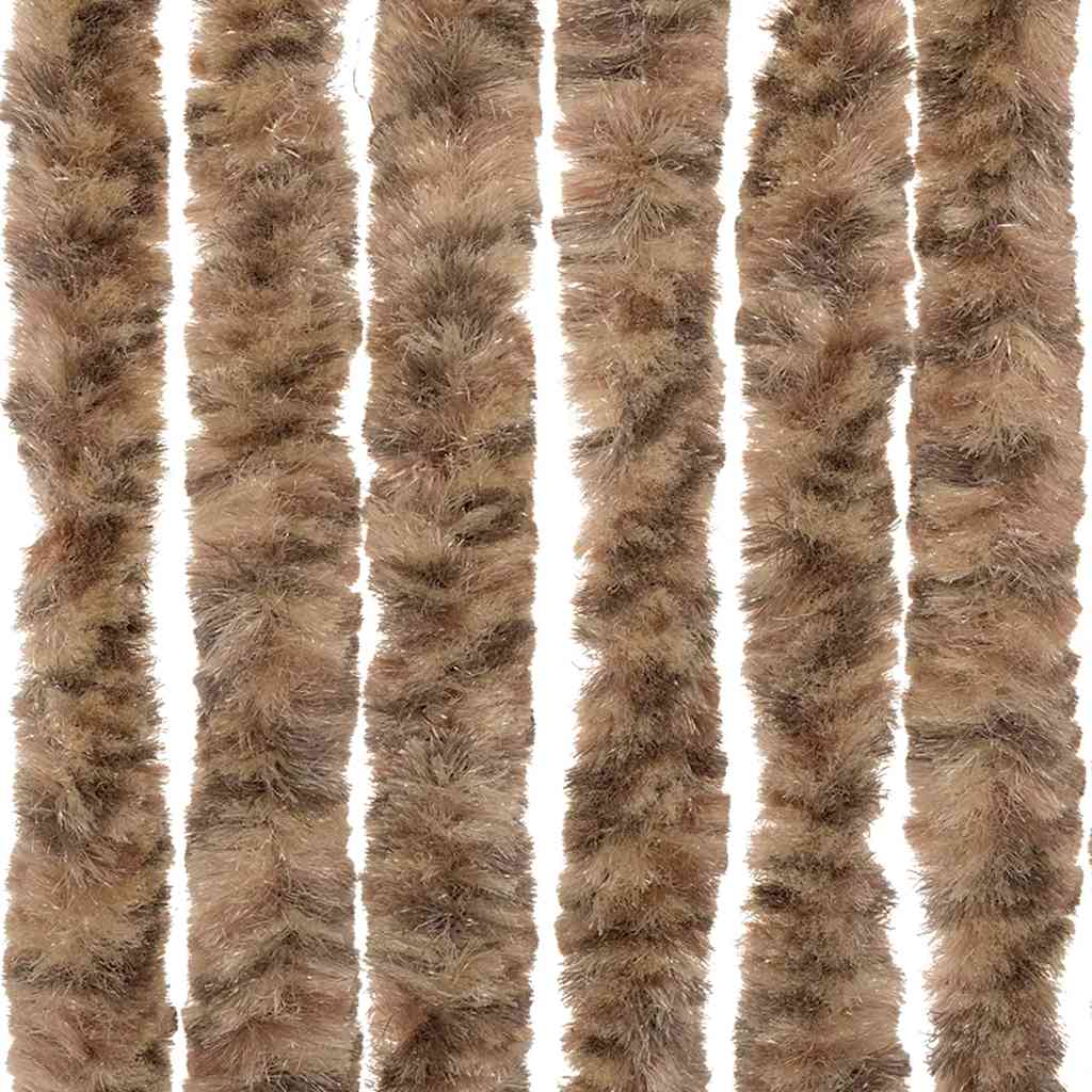 Zastor protiv muha bež-tamnosmeđi 90 x 220 cm od šenila