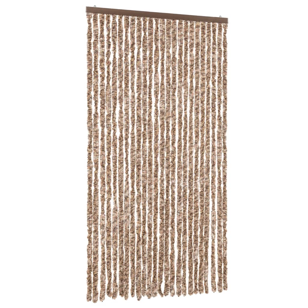 Zastor protiv muha bež-tamnosmeđi 100 x 200 cm od šenila