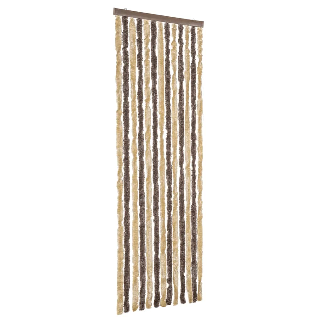 Zastor protiv muha tamnosmeđi i bež 56x200 cm od šenila