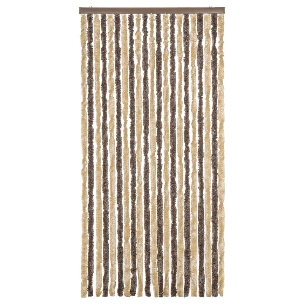Zastor protiv muha tamnosmeđi i bež 90 x 200 cm od šenila
