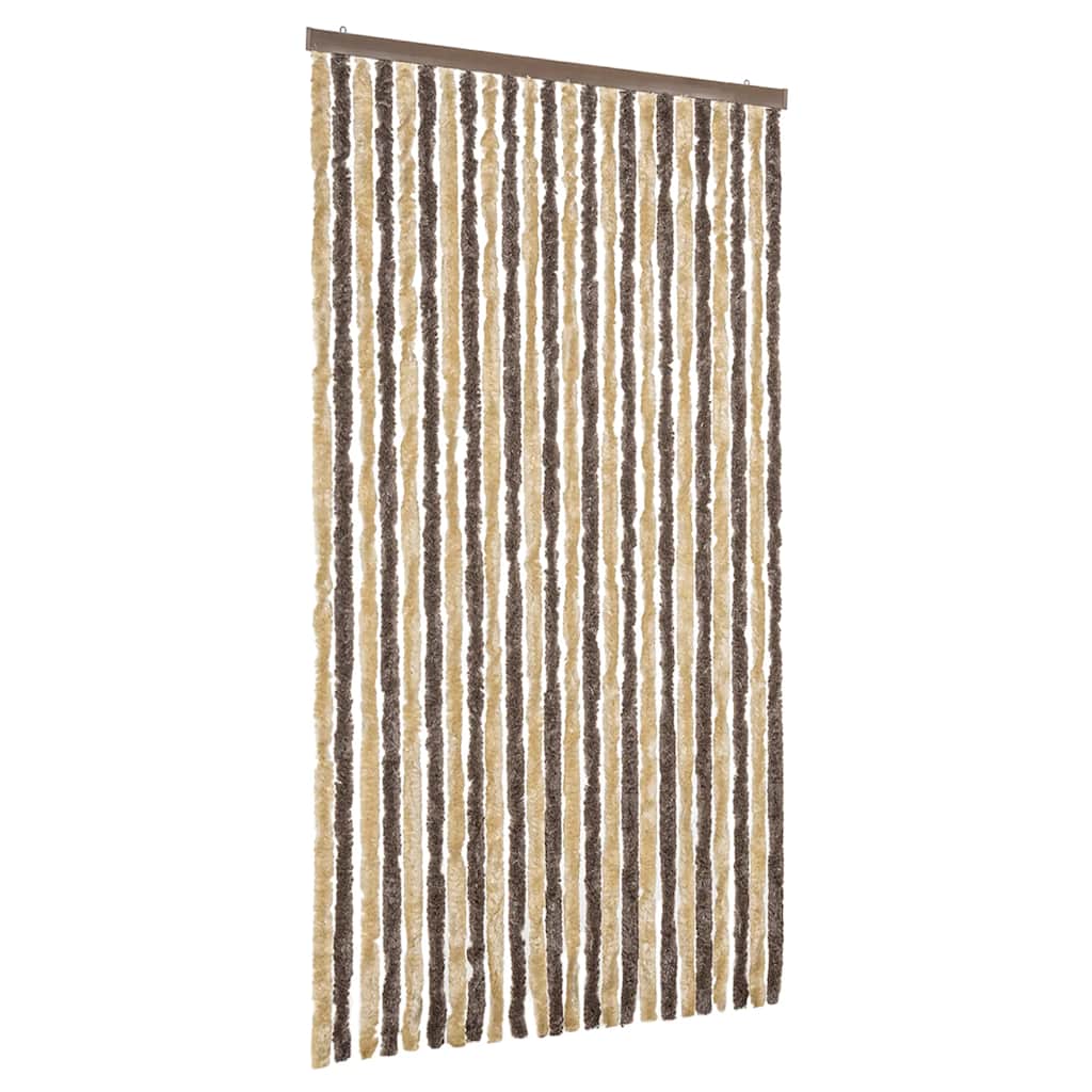 Zastor protiv muha tamnosmeđi i bež 100 x 220 cm od šenila