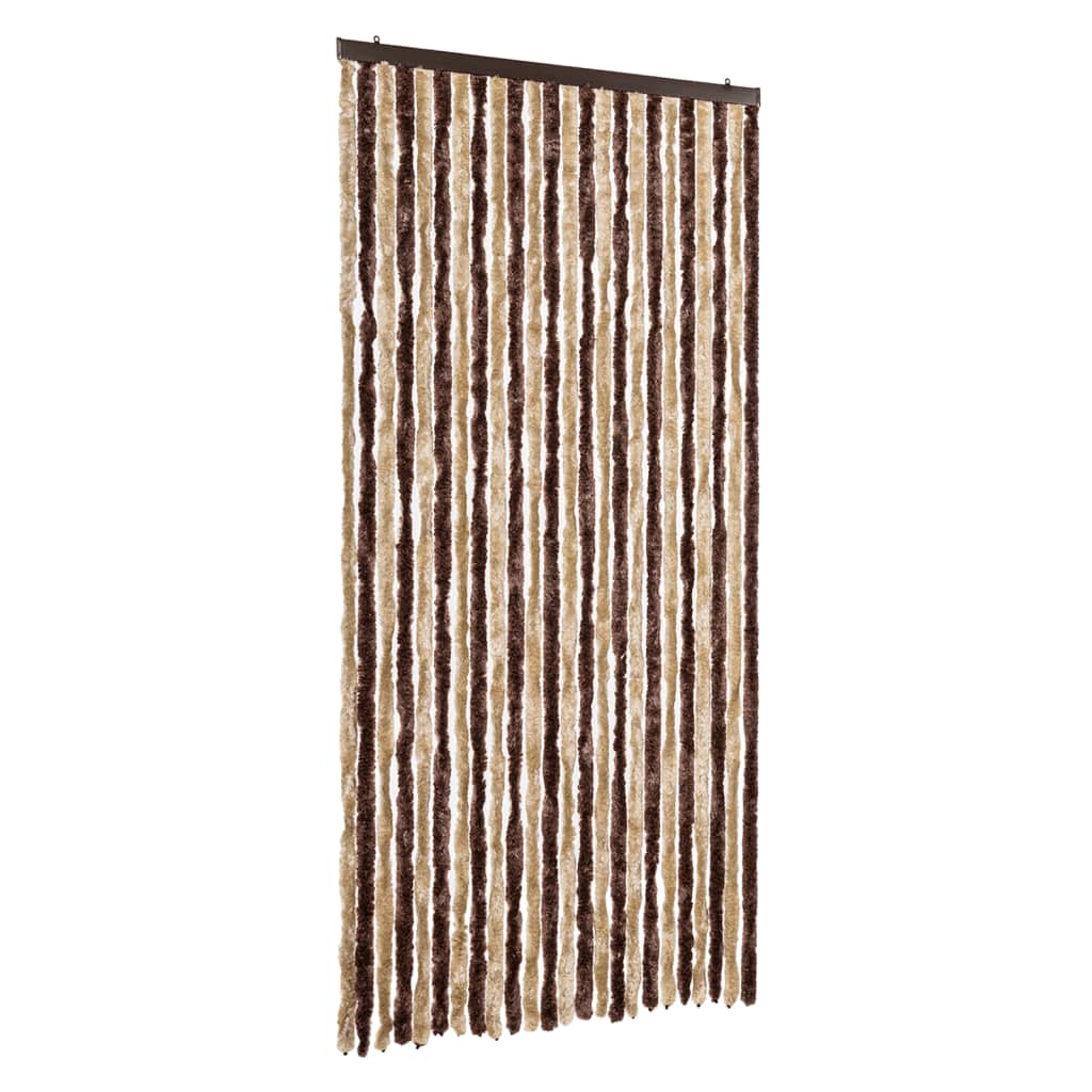 Zastor protiv muha bež-svjetlosmeđi 100 x 200 cm od šenila