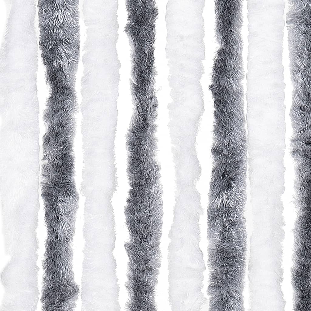 Zastor protiv muha sivo-bijeli 100 x 200 cm od šenila