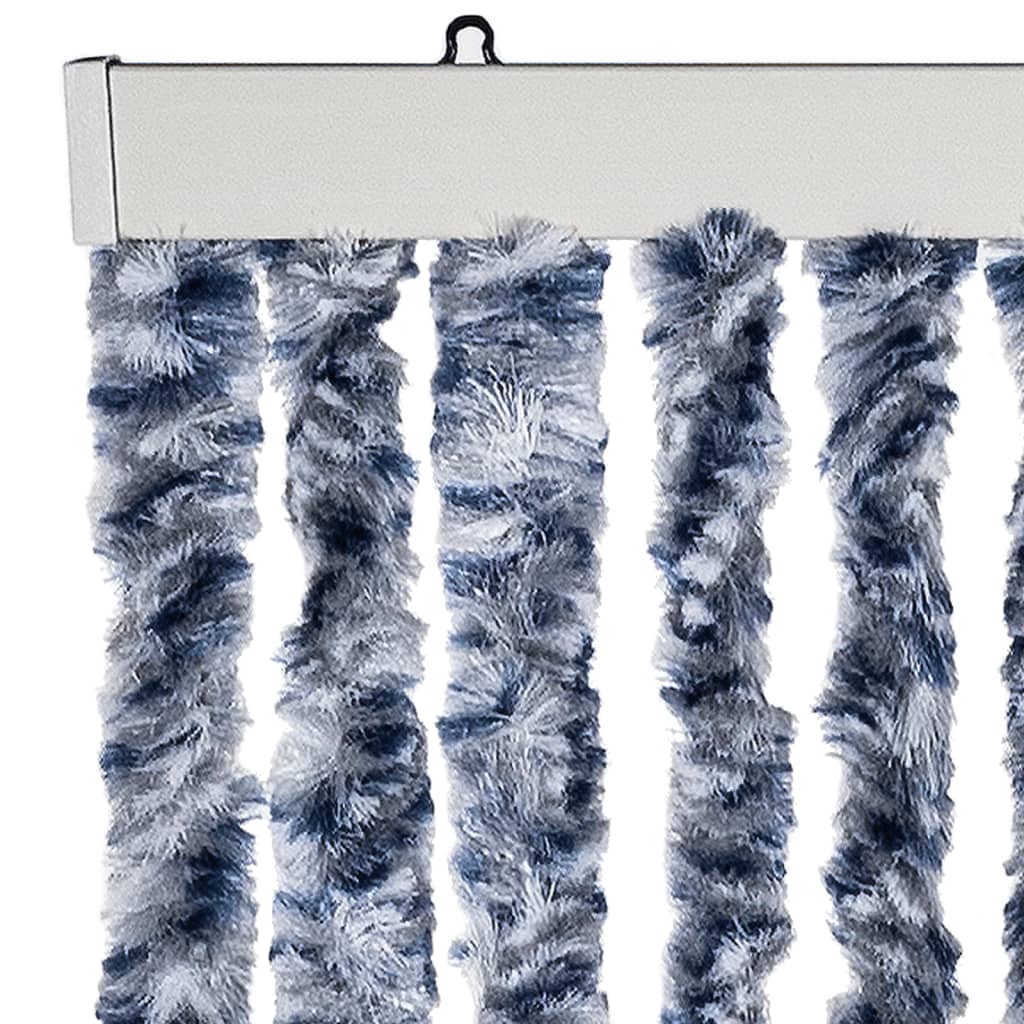 Zastor protiv muha plava i bijeli 100 x 230 cm od šenila