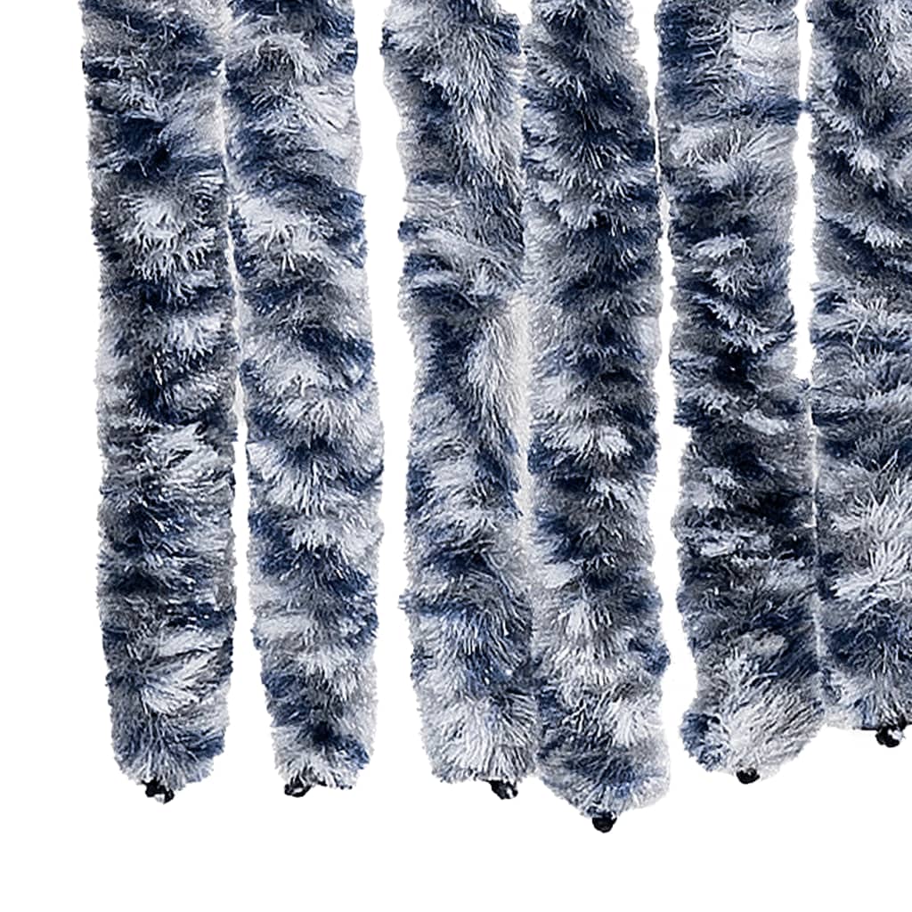Zastor protiv muha plava i bijeli 100 x 230 cm od šenila