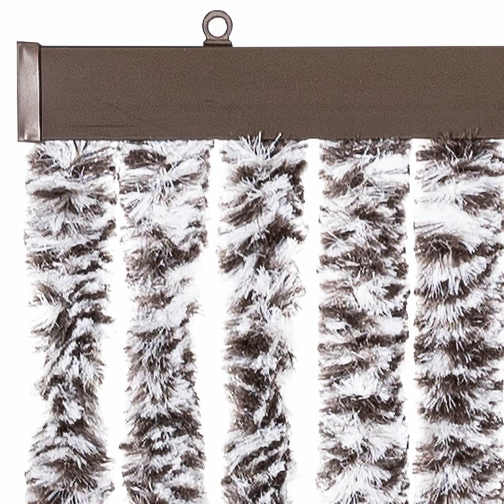 Zastor protiv muha smeđa i bež 100 x 200 cm od šenila