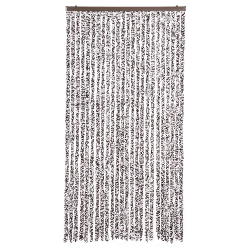 Zastor protiv muha smeđa i bež 100 x 230 cm od šenila