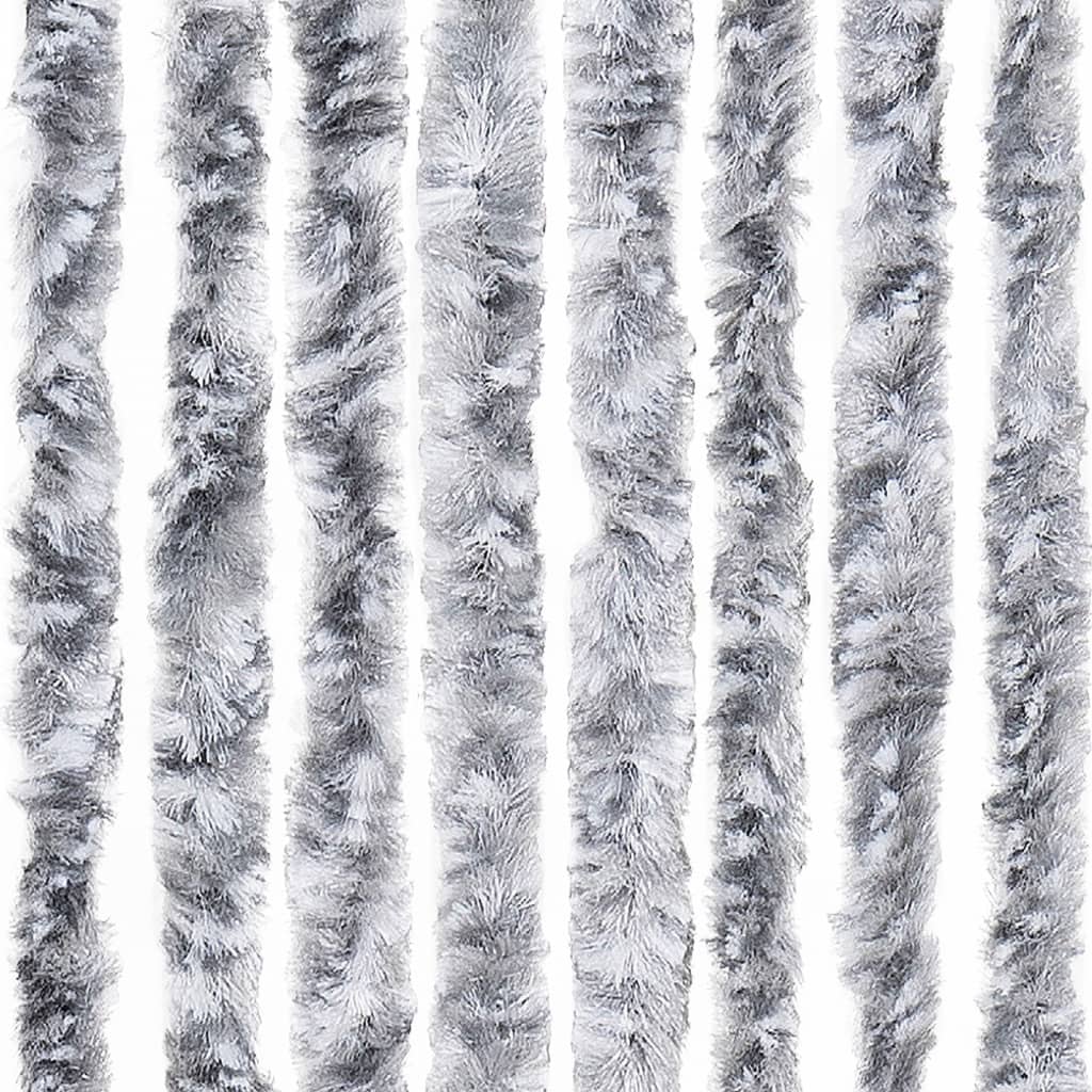 Zastor protiv muha bijelo-sivi 100 x 200 cm od šenila