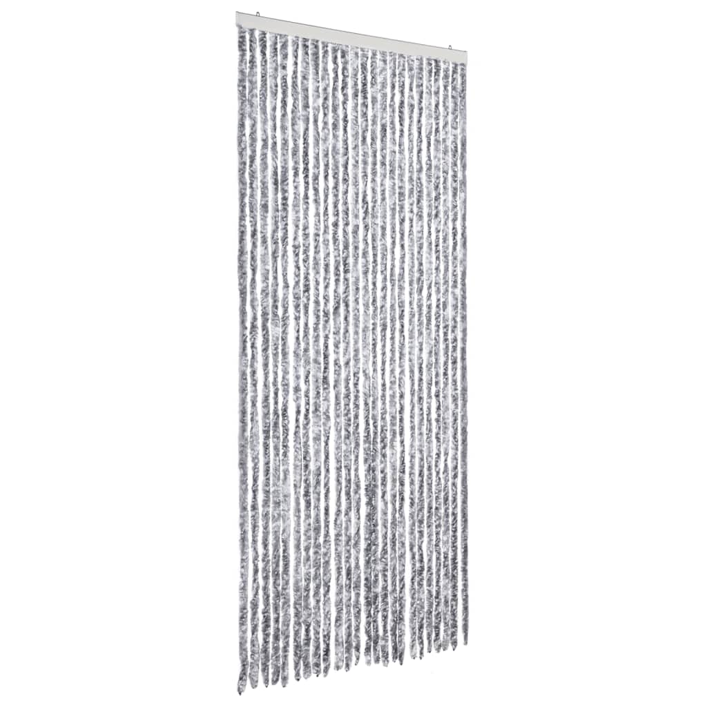 Zastor protiv muha bijelo-sivi 100 x 200 cm od šenila