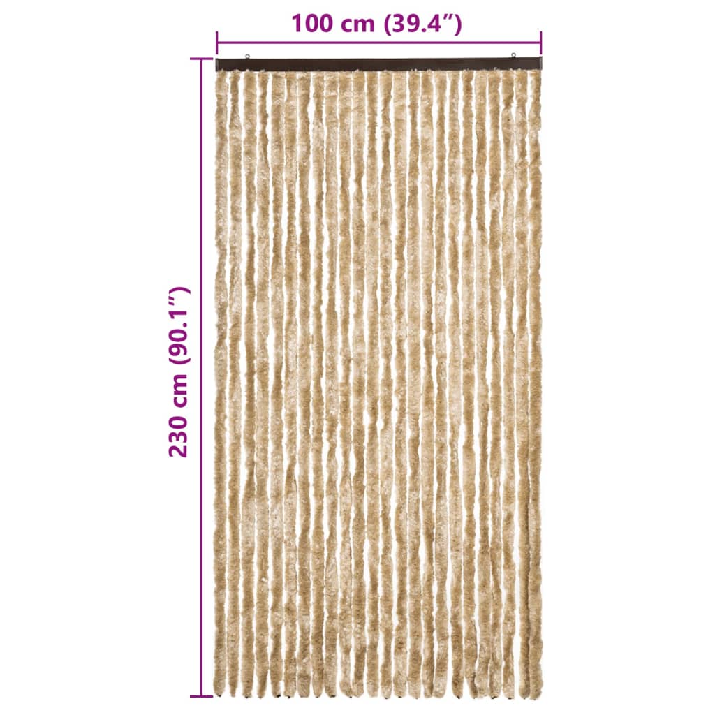 Zastor protiv muha bež 100 x 230 cm od šenila