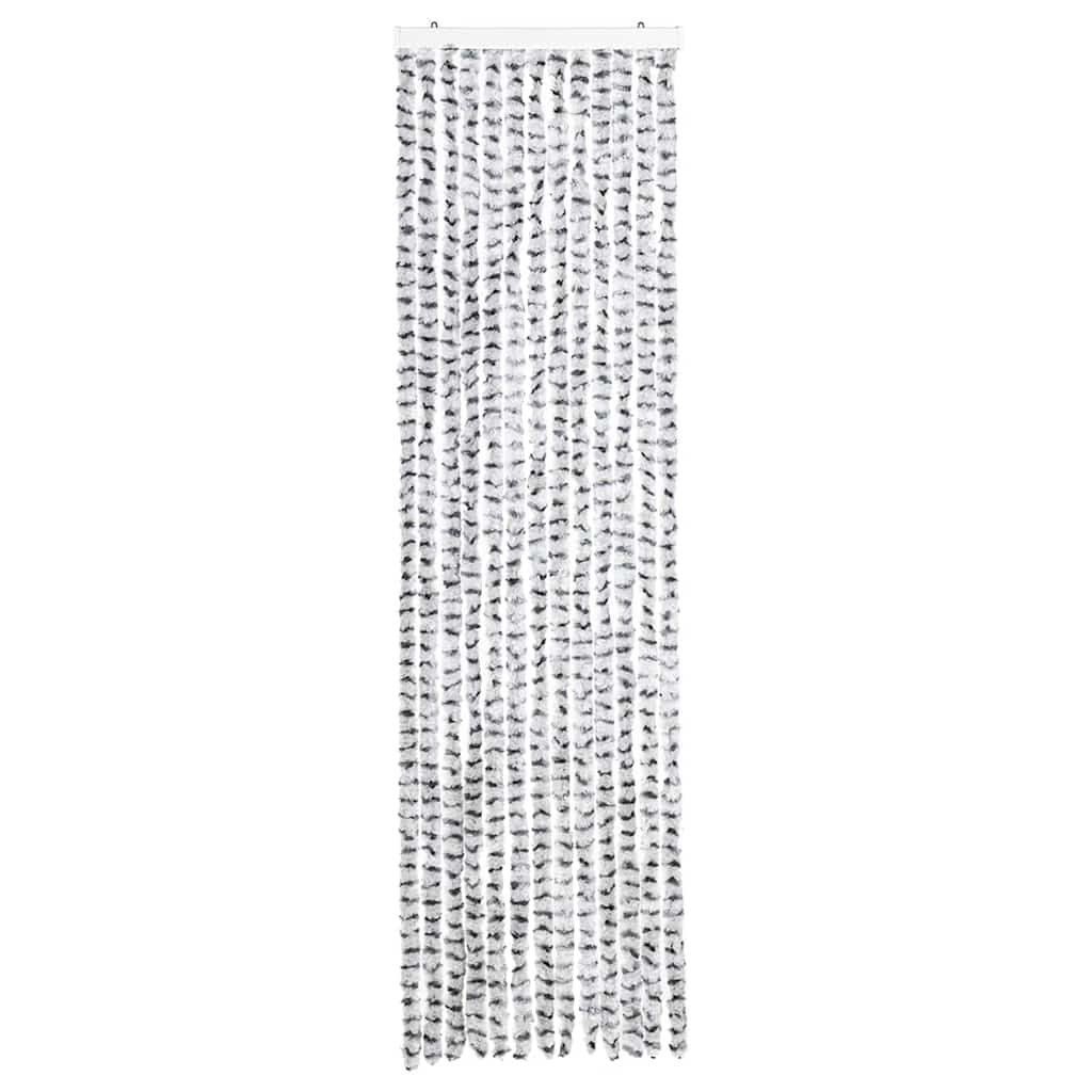 Zastor protiv muha svjetlosivi i tamnosivi 56x200 cm od šenila